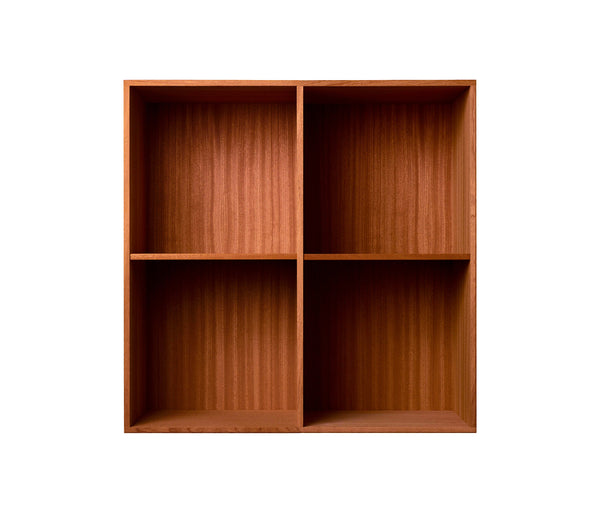 001 Bookcase whole Vertical middle side Dimensions H70 W70 D21 / 30 / 34.5 Mahogany