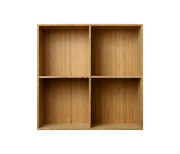 001 Bookcase whole Vertical middle side Dimensions H70 W70 D21 / 30 / 34.5 Bamboo