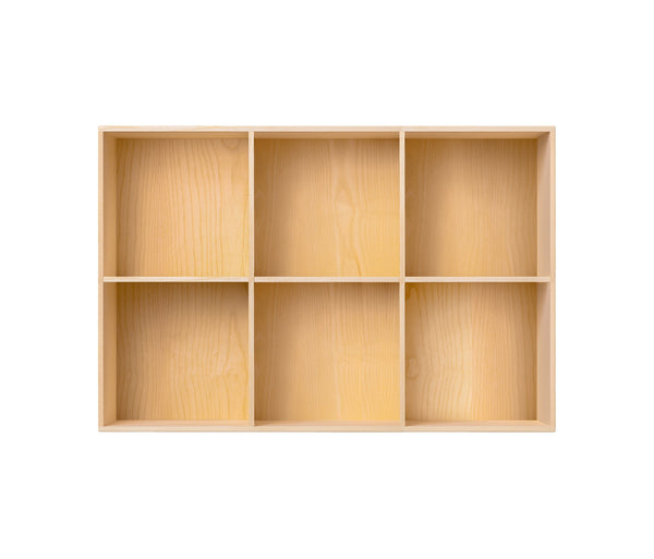 005 Bookcase 105 Vertical middle side Dimensions H70 W104.4 D30 / 34.5 Ash