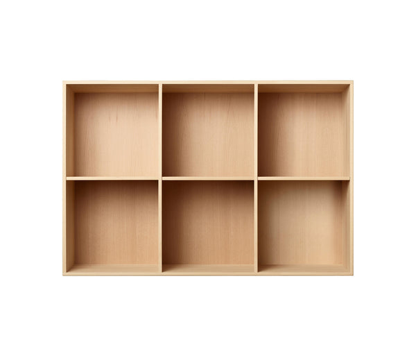 005 Bookcase 105 Vertical middle side Dimensions H70 W104.4 D30 / 34.5 Beech