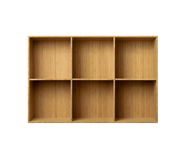 005 Bookcase 105 Vertical middle side Dimensions H70 W104.4 D30 / 34.5 Bamboo