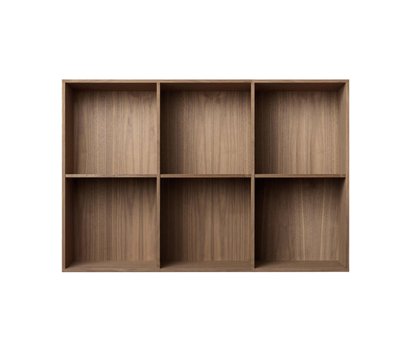 005 Bookcase 105 Vertical middle side Dimensions H70 W104.4 D30 / 34.5 Walnut