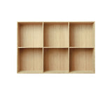 005 Bookcase 105 Vertical middle side Dimensions H70 W104.4 D30 / 34.5 Bamboo