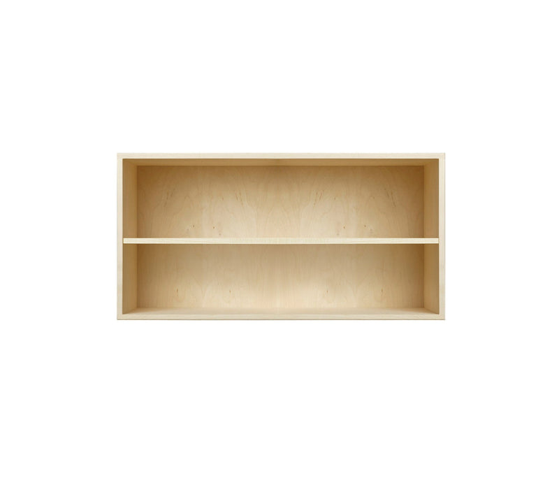 008 Bookcase Half Horizontal w. whole shelf Dimensions H35 W70 D21 / 30 / 34.5 Birch veneer