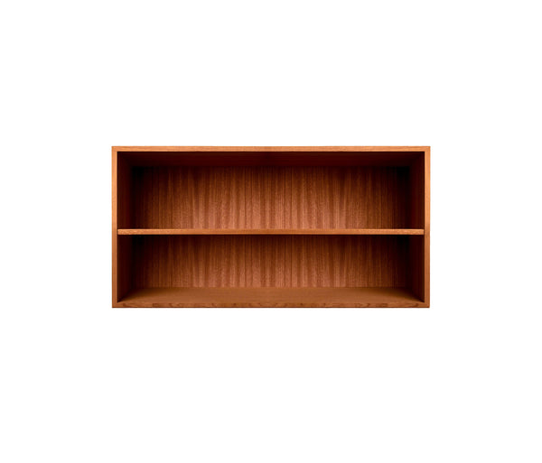 008 Bookcase Half Horizontal w. whole shelf Dimensions H35 W70 D21 / 30 / 34.5 Mahogany