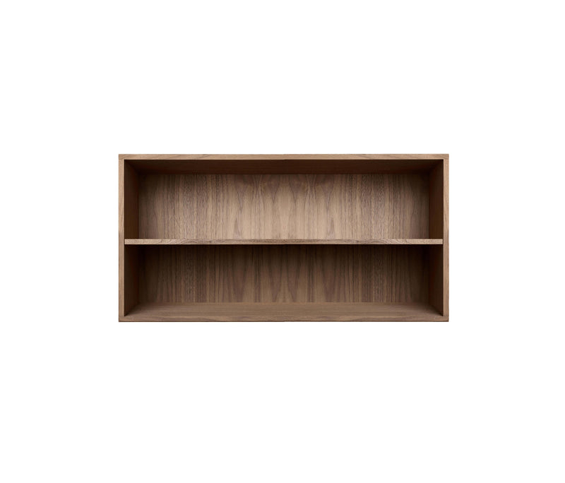 008 Bookcase Half Horizontal w. whole shelf Dimensions H35 W70 D21 / 30 / 34.5 Walnut