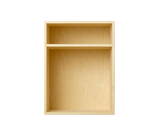 009 Bookcase Bedside vertical w. shelf Dimensions H47 W35 D30 / 34.5 Birch veneer