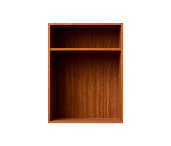 009 Bookcase Bedside vertical w. shelf Dimensions H47 W35 D30 / 34.5 Mahogany