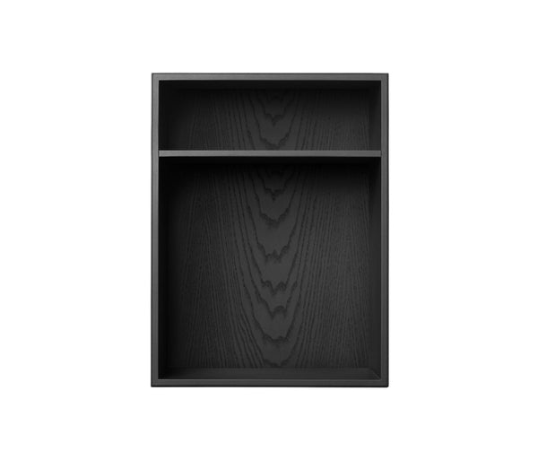 009 Bookcase Bedside vertical w. shelf Dimensions H47 W35 D30 / 34.5 Ash Black Stained