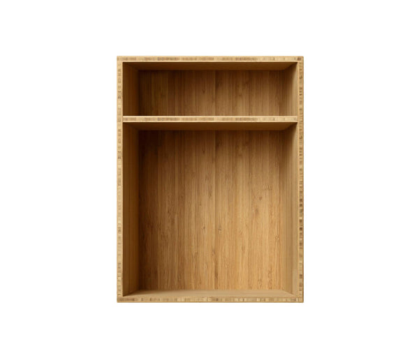 009 Bookcase Bedside vertical w. shelf Dimensions H47 W35 D30 / 34.5 Bamboo