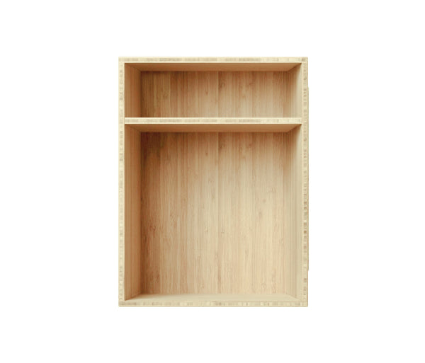 009 Bookcase Bedside vertical w. shelf Dimensions H47 W35 D30 / 34.5 Bamboo