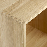 002 Shelf whole Horizontal middle side Dimensions H70 W70 D21 / 30 / 34.5 Oak