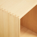 001 Bookcase whole Vertical middle side Dimensions H70 W70 D21 / 30 / 34.5 Ash