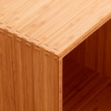 008 Bookcase Half Horizontal w. whole shelf Dimensions H35 W70 D21 / 30 / 34.5 Bamboo