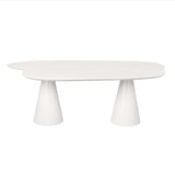 069 Table Cloud Dining Table 220 Soft White Dimensions H74 B220 D140 Table top: Wood & Silk Laminate; Frame: Powder coated steel